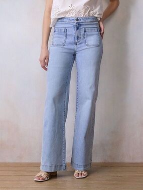 LC Lauren Conrad Light Blue High-Rise Wide Leg Jeans